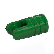 Lego Hinge Cylinder 1 x 2 Locking with 2 Click Fingers and Axle Hole, 7 Teeth / Green