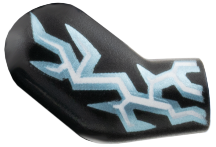 Lego Arm, Right with Metallic Light Blue and White Electricity Pattern