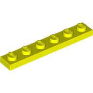 Lego Plate 1 x 6 / Vibrant Yellow