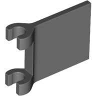 Lego Flag 2 x 2 Square, Flared Clip Edge [Thick Clips] / Dark Bluish Gray