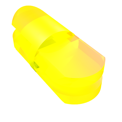 Lego Arm Piece Straight with 2 and 3 Fingers / Trans-Neon Green