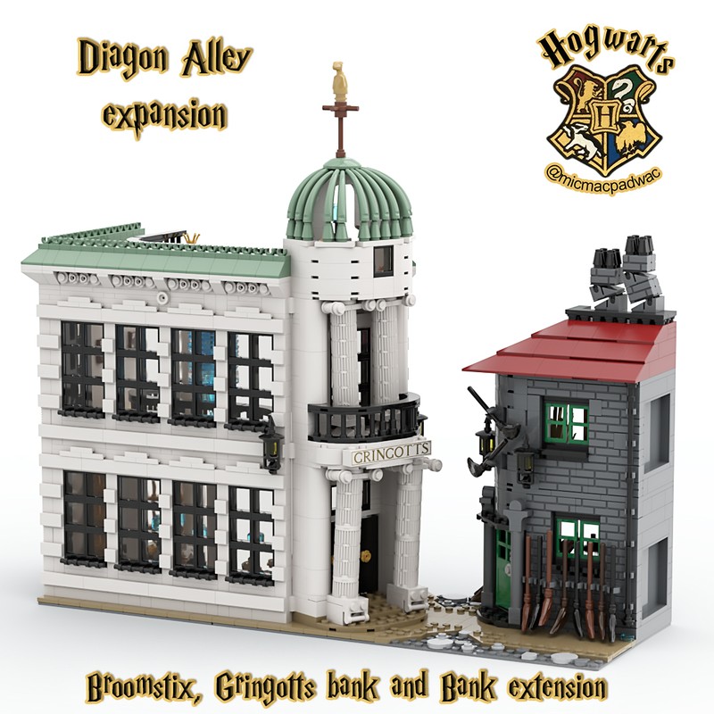 Lego Large Gringotts Bank and Broomstix shop