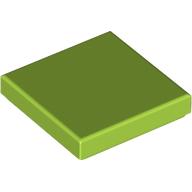 Lego Tile 2 x 2 with Groove / Lime