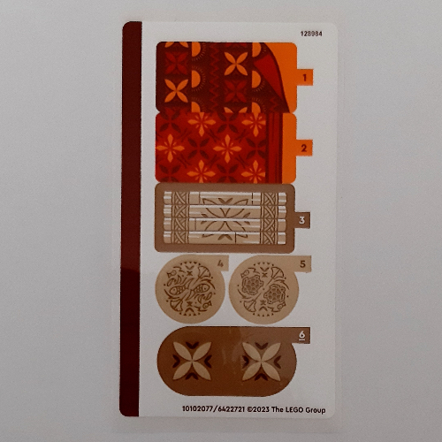 Lego Sticker Sheet for Set 43210-1