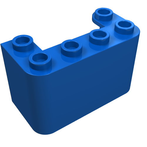 Lego Windscreen 2 x 4 x 2 Vertical / Blue