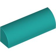 Lego Brick Curved 1 x 4 x 1 / Dark Turquoise
