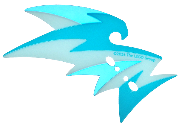 Lego Leg Trim, Left, with Light Aqua, Medium Azure and Dark Azure Membranes Print