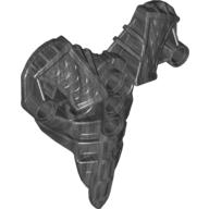 Lego Large Figure Torso Cover, Armour, Toa Inika (Type 2) [Plain] / Pearl Dark Gray