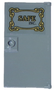 Lego Door 1 x 4 x 6 with Stud Handle with 'SAFE INC.' Pattern (Sticker) - Set 60137