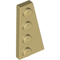 Lego Wedge Plate 4 x 2 Right / Tan