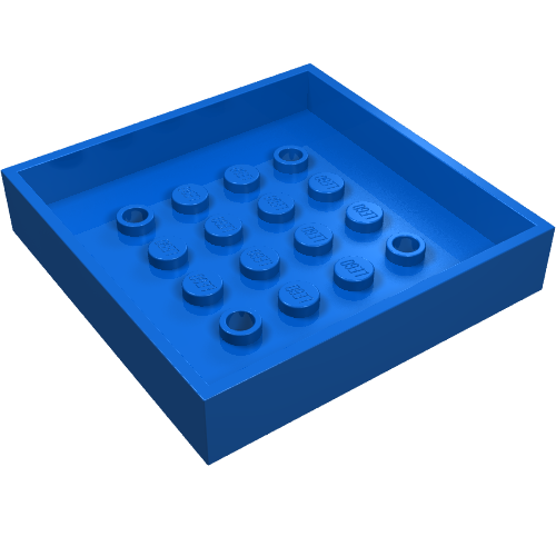 Lego Box 6 x 6 Bottom / Blue