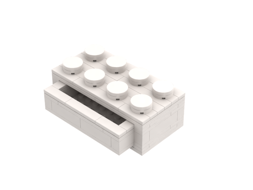 Lego 2 x 4 Brick with slider