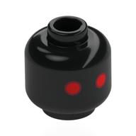 Lego Minifig Head Jawa, Red Eyes