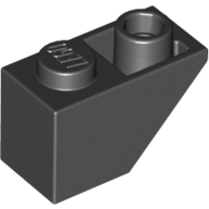 Lego Brick Sloped Inverted 45° 2 x 1 / Black