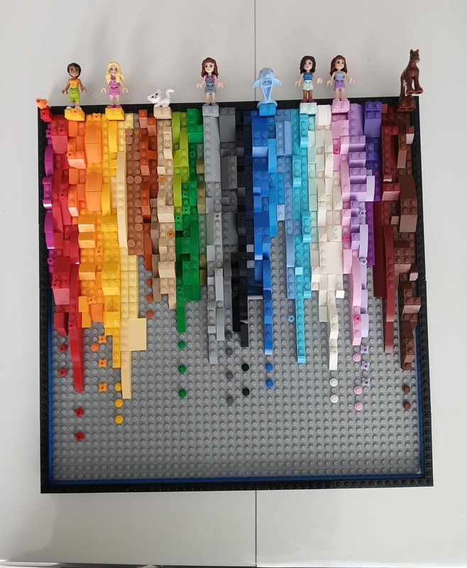 Lego Rainbow painting (Tableau arc-en-ciel)