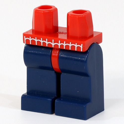 Lego Hips and Dark Blue Legs with Spider-Man Webbing Print