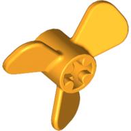 Lego Propeller 3 Blade 3 Diameter with Axle Cross / Bright Light Orange