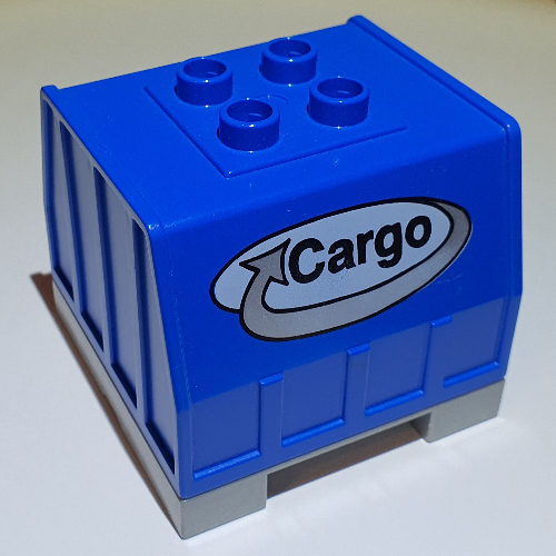 Lego Duplo Train, Intelligent Train Freight Container with Sound and Cargo Logo Print