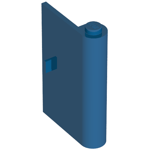 Lego Door 1 x 3 x 4 Right with Thin Handle / Blue
