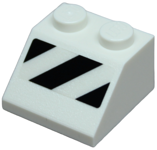 Lego Slope 45 2 x 2 with Black Danger Stripes Pattern (Sticker) - Sets 60428 / 60441