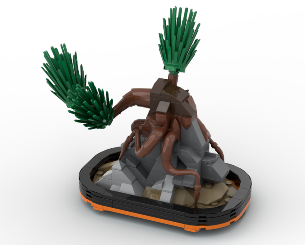 Lego Bonsai on a rock