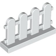 Lego Picket Fence 1 x 4 x 2 / White