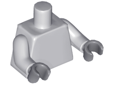 Lego Torso Plain / Light Bluish Gray Arms / Dark Bluish Gray Hands