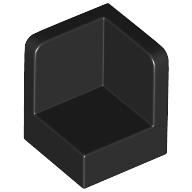 Lego Panel 1 x 1 x 1 Corner / Black