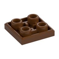 Lego Tile Special 2 x 2 Inverted / Reddish Brown