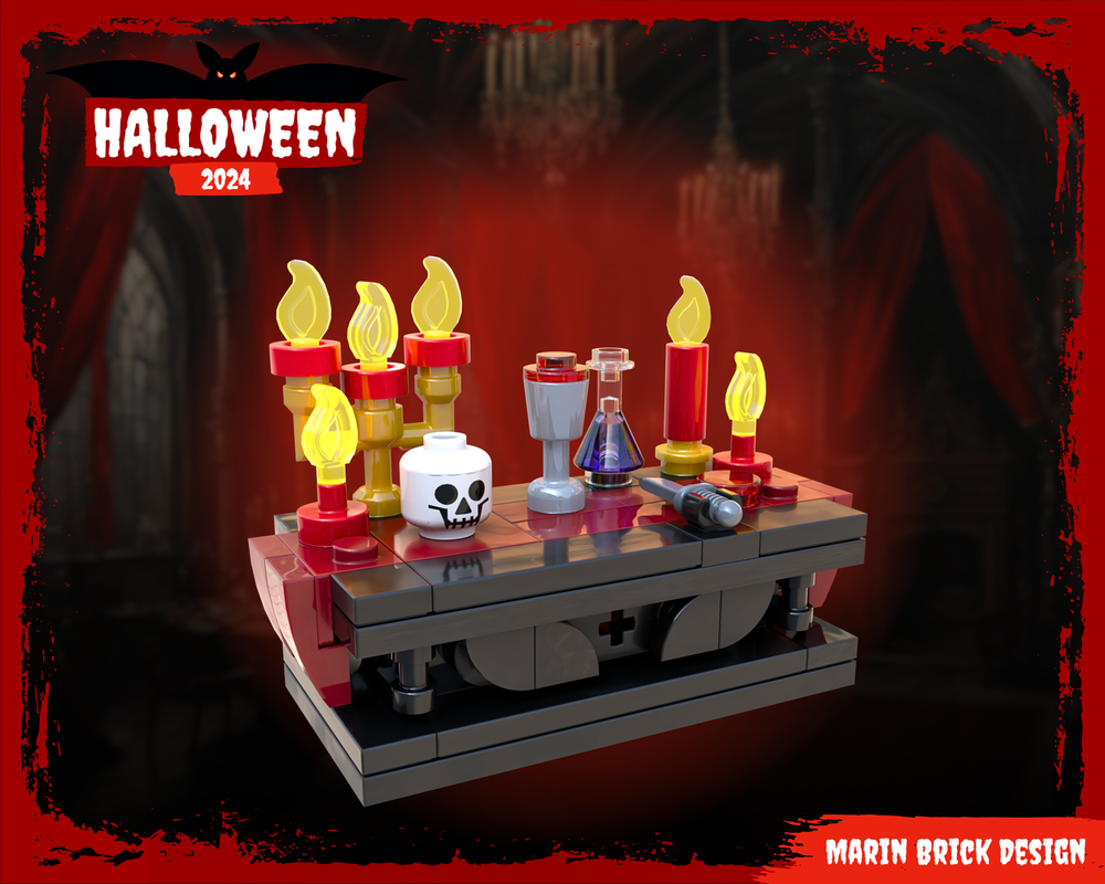 Lego Vampire Altar MOC - Halloween Medieval DnD scenery props