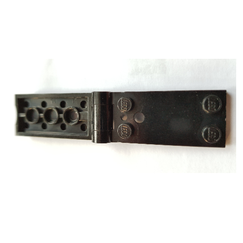 Lego Hinge Plate 2 x 5 with Large Hole, and Small Hole on Bottom Plate [Complete Assembly] / Black