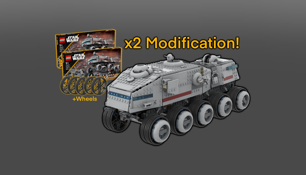 Lego Juggernaut 2x build modification (+wheels)