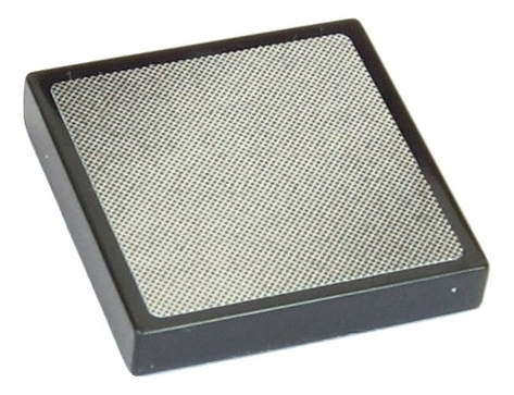 Lego Tile 2 x 2 with Silver Vehicle Mirror Rounded Corners Pattern (Sticker) - Set 42030 (Dots the same size)
