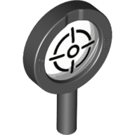 Lego Equipment Magnifying Glass with Thick Frame and Solid Handle with Trans-Clear Lens with Target Aim print