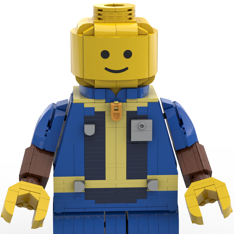 Lego Fallout Vault-Tec Vault Suit Minifigure - Up Scaled