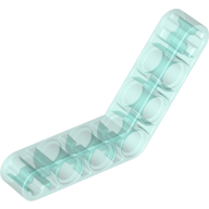 Lego Technic Beam 1 x 7 Bent (4 - 4) Thick / Trans-Light Blue