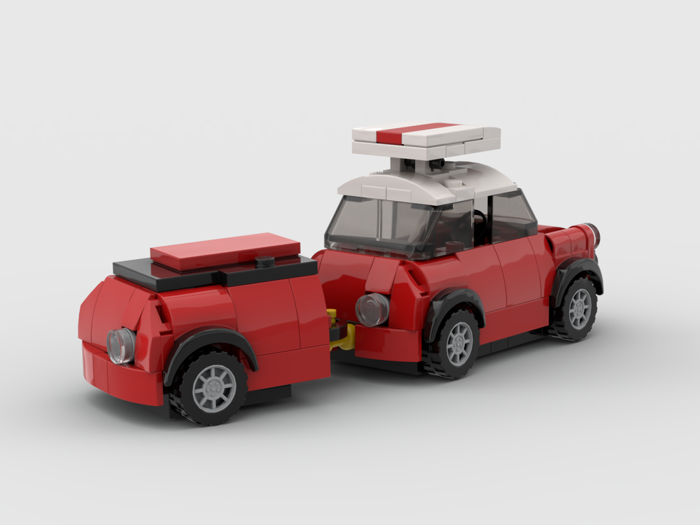 Lego Half MINI Trailer for 75894 Red MINI COOPER