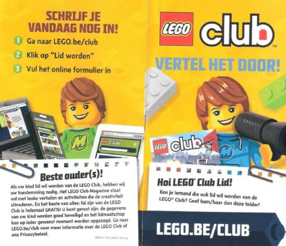 Lego 2014 Insert - Lego Club - VERTEL HET DOOR