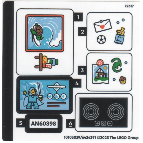 Lego Sticker Sheet for Set 60398-1 / [No Color/Any Color]