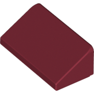 Lego Brick Sloped 30° 1 x 2 x 2/3 / Dark Red