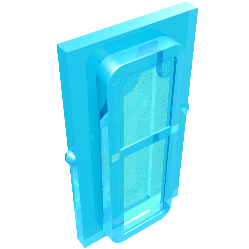 Lego Glass for Train Window 1 x 2 x 3 / Trans-Light Blue