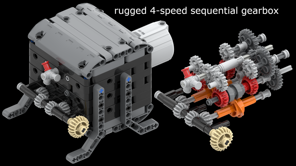 Lego Rugged 4-Gear Sequential Gearbox