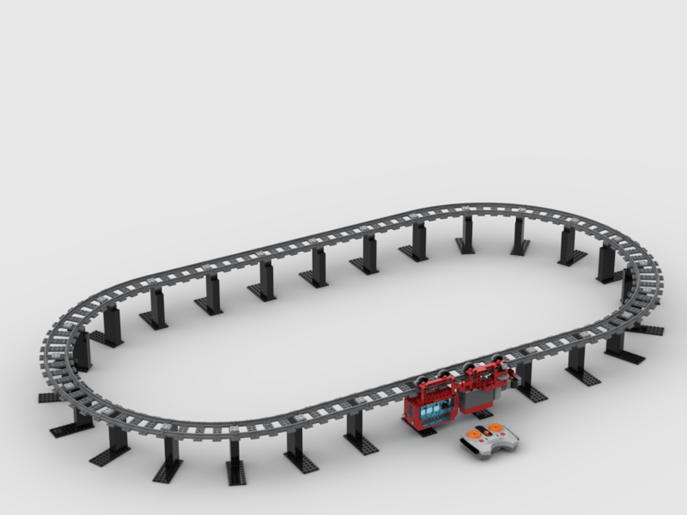 Lego Suspended Train (with Plastic Tracks in RC Train Version)