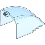 Lego Windscreen 8 x 6 x 4 Canopy with Hinge / Trans-Medium Blue