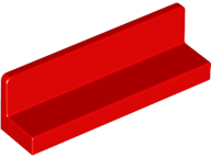 Lego Panel 1 x 4 x 1 / Red