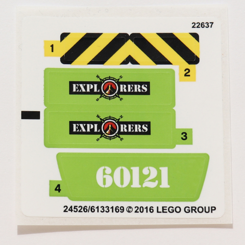 Lego Sticker Sheet for Set 60121-1 / [No Color/Any Color]