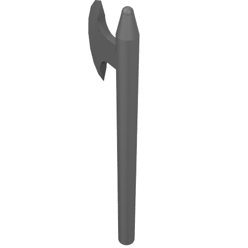 Lego Weapon Halberd / Axe / Pearl Dark Gray
