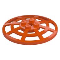 Lego Dish 6 x 6 Inverted, Radar / Webbed [Anti-studs at 90°] / Reddish Orange
