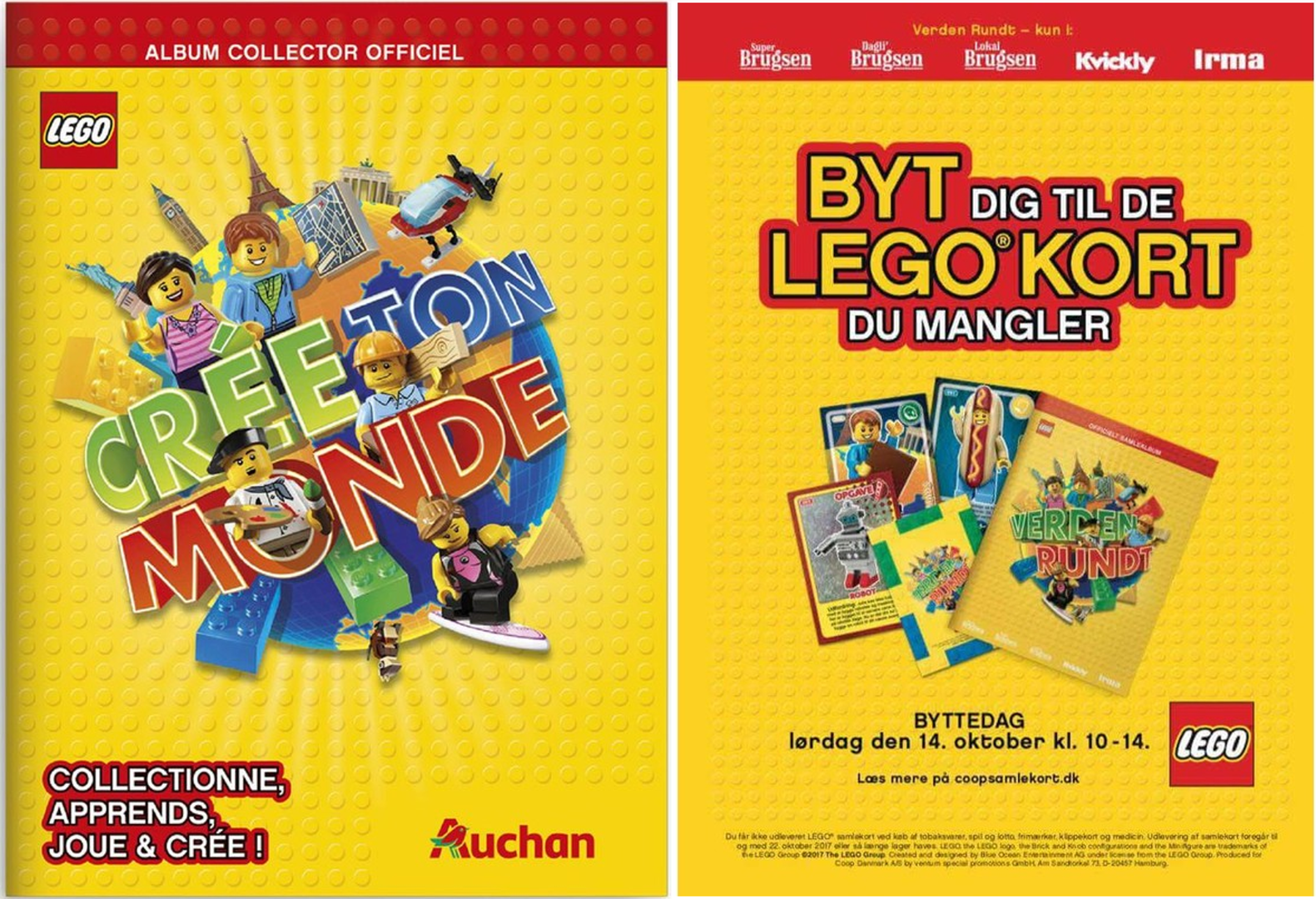 Lego Create the World Trading Cards (Danish/French Version)