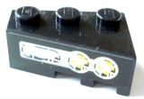 Lego Wedge 3 x 2 Left with Yellow Lights Pattern (Sticker) - Set 8479